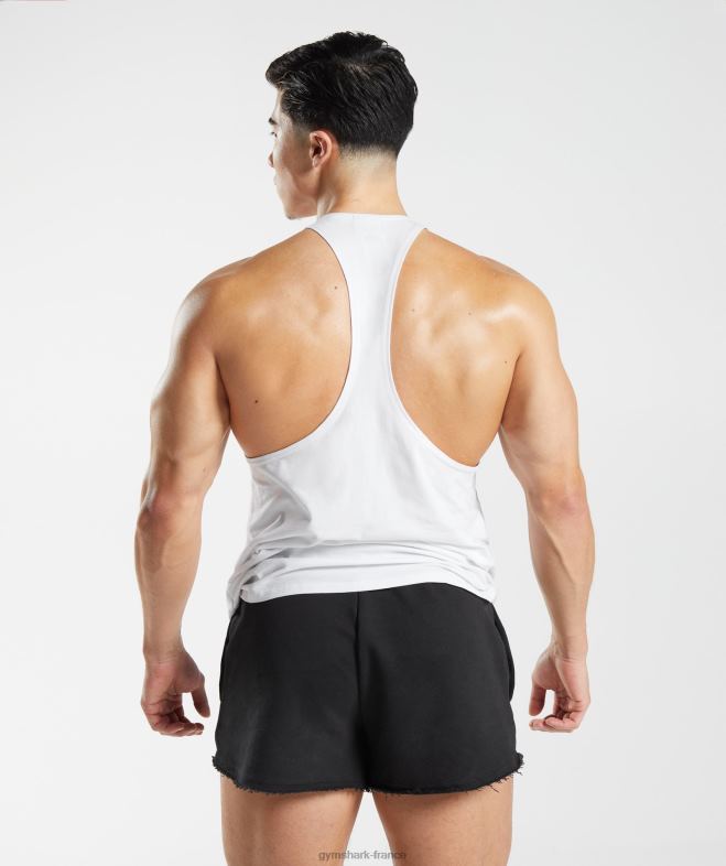 Gymshark longeron hérité blanc Hommes 6HF281016