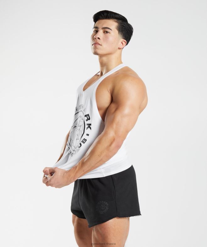 Gymshark longeron hérité blanc Hommes 6HF281016