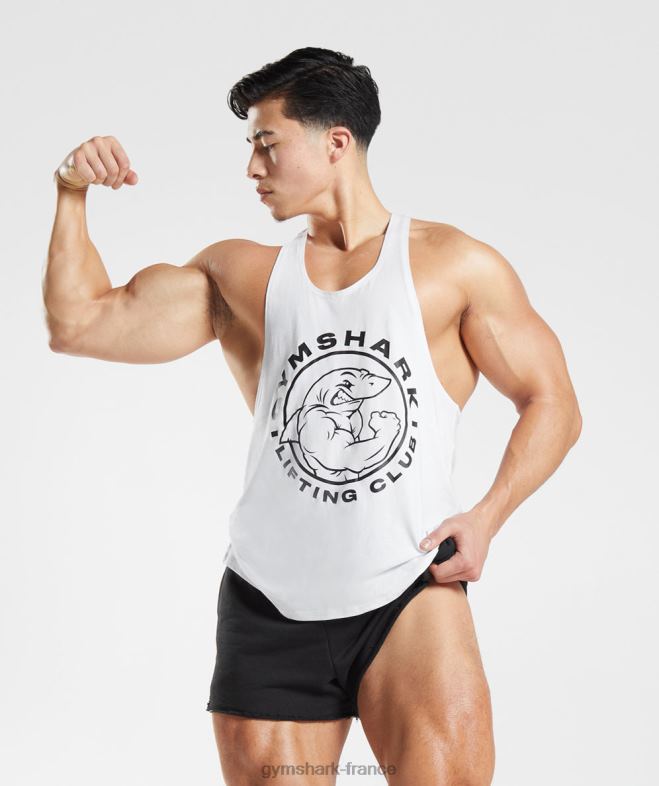 Gymshark longeron hérité blanc Hommes 6HF281016