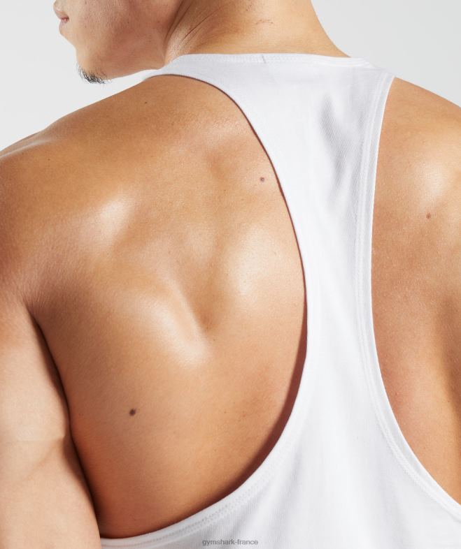 Gymshark longeron hérité blanc Hommes 6HF281016