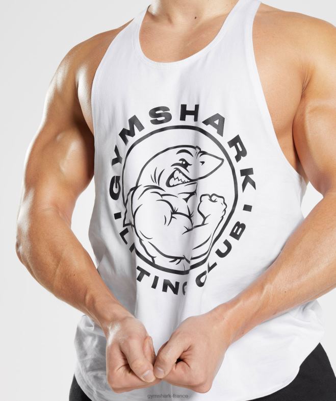 Gymshark longeron hérité blanc Hommes 6HF281016