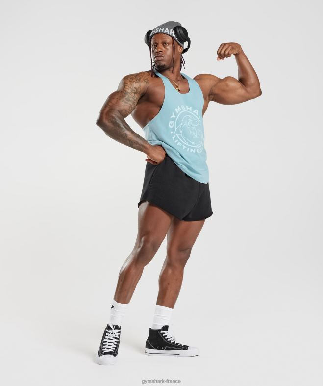 Gymshark longeron hérité bleu iceberg Hommes 6HF281021