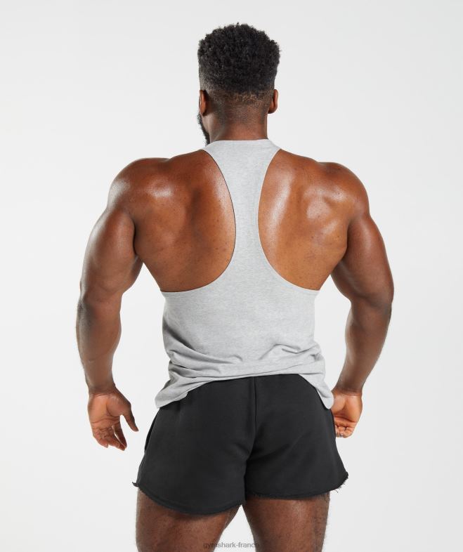 Gymshark longeron hérité chiné gris clair Hommes 6HF281020