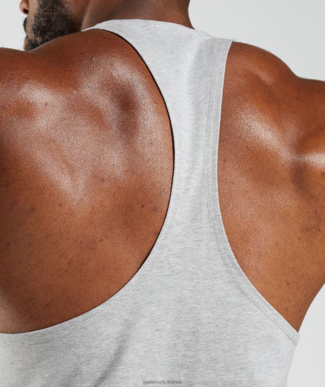 Gymshark longeron hérité chiné gris clair Hommes 6HF281020