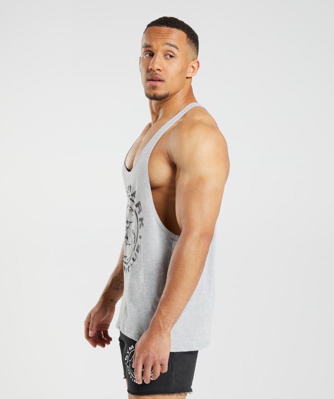 Gymshark longeron hérité chiné à noyau gris clair Hommes 6HF28999
