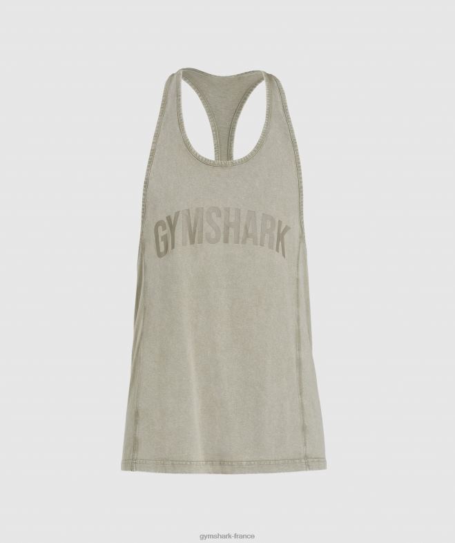 Gymshark longeron lavé sous pression marron écru Hommes 6HF28976