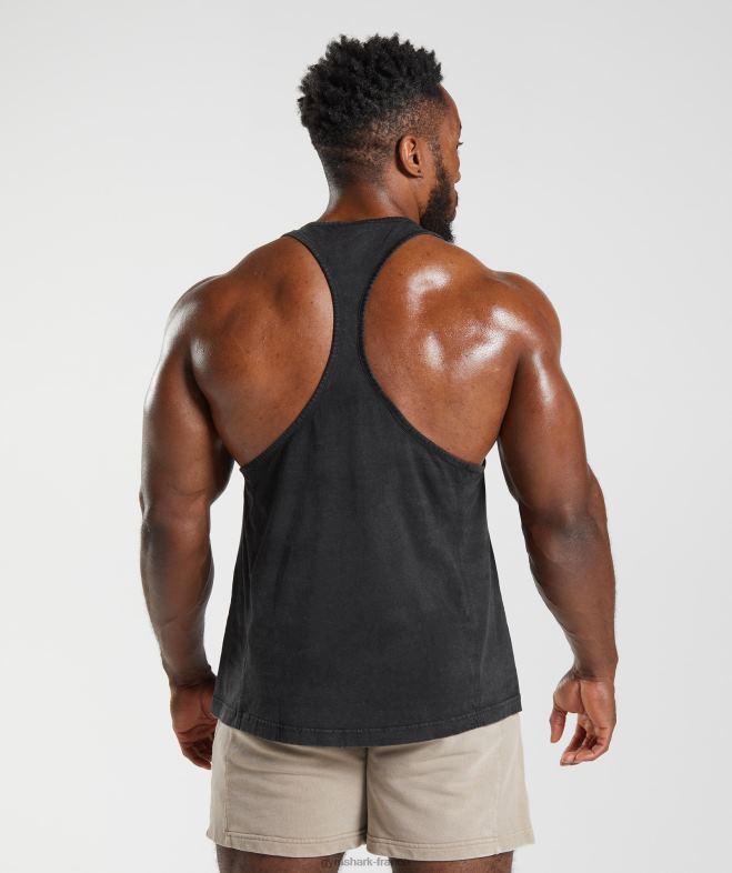 Gymshark longeron lavé sous pression noir Hommes 6HF28977