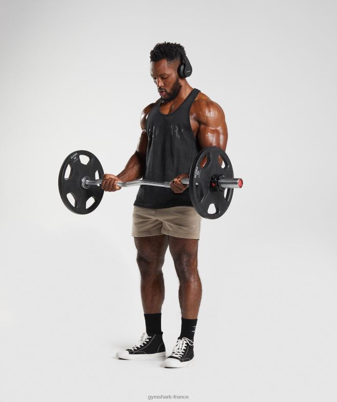 Gymshark longeron lavé sous pression noir Hommes 6HF28977