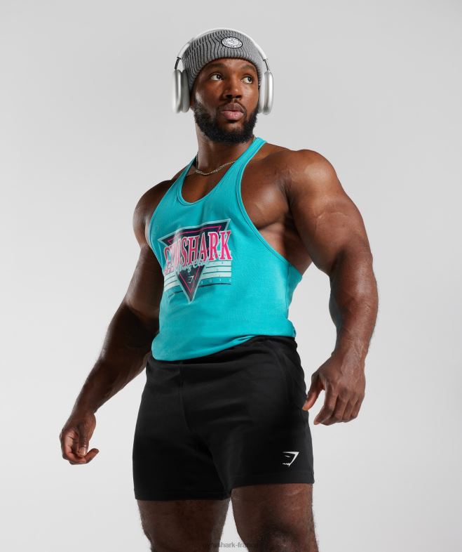 Gymshark longeron à ondes rétro bleu égéen Hommes 6HF28990