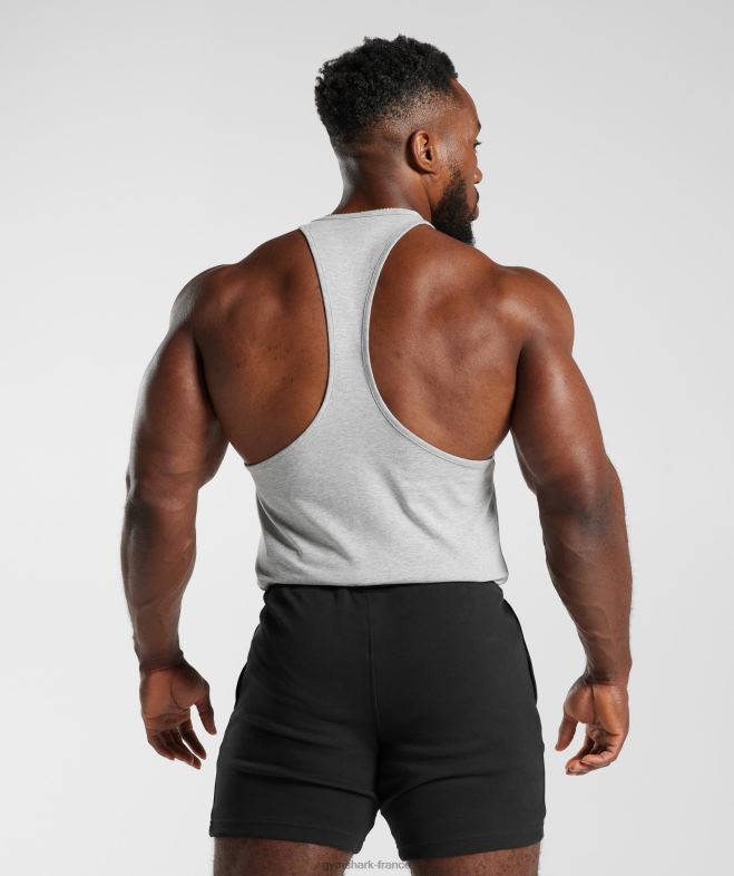 Gymshark longeron à ondes rétro chiné à noyau gris clair Hommes 6HF28989