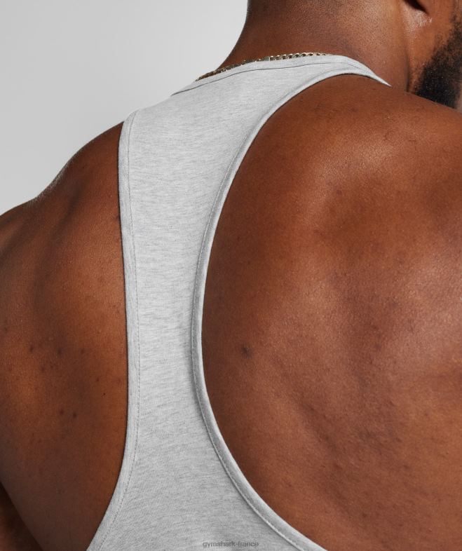 Gymshark longeron à ondes rétro chiné à noyau gris clair Hommes 6HF28989