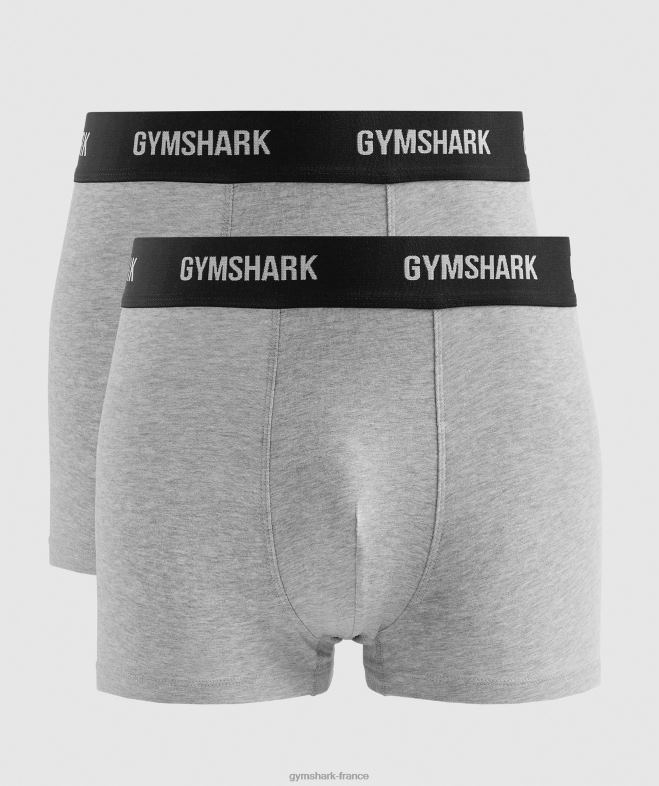 Gymshark lot de 2 boxers chiné gris clair Hommes 6HF281051