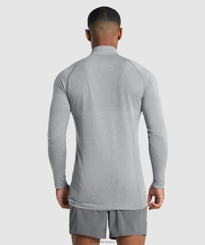 Gymshark lumière vitale 1/4 zip marne de charbon de bois Hommes 6HF28845