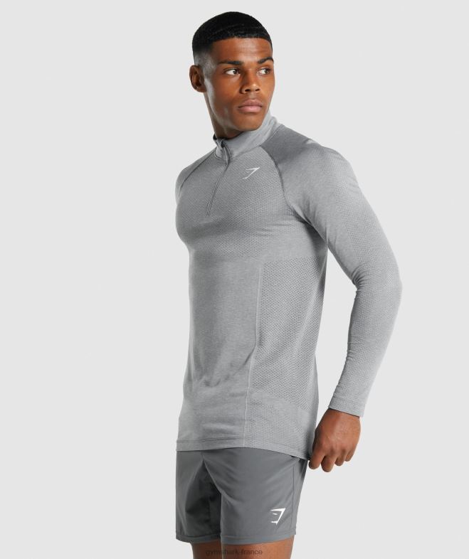 Gymshark lumière vitale 1/4 zip marne de charbon de bois Hommes 6HF28845