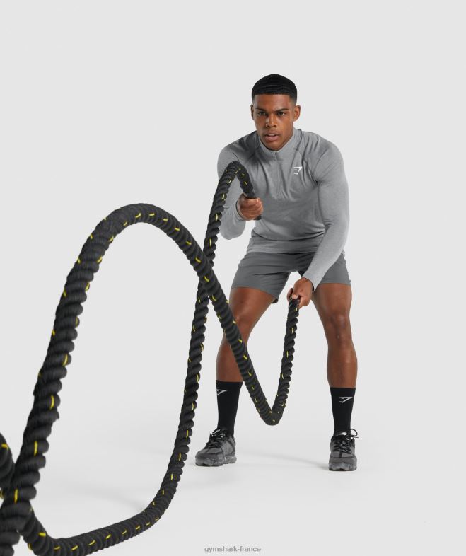 Gymshark lumière vitale 1/4 zip marne de charbon de bois Hommes 6HF28845