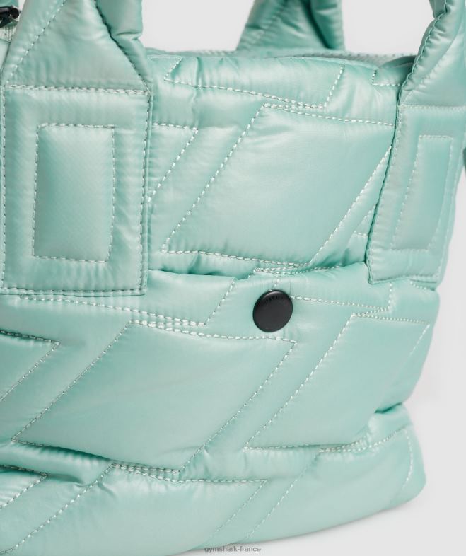 Gymshark mini cabas matelassé sarcelle de givre unisexe 6HF281080