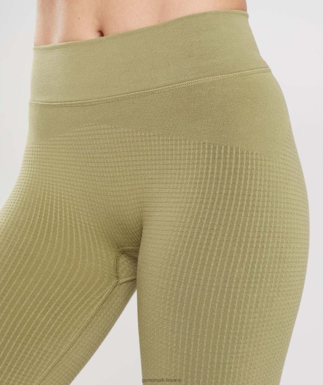 Gymshark pause leggings sans couture vert griffon femmes 6HF28333