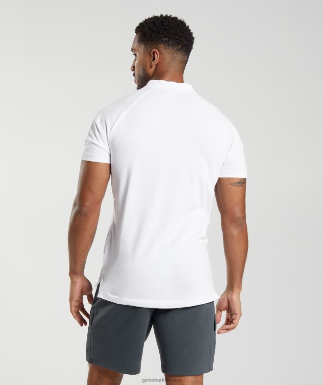 Gymshark polo de jour de repos pour les déplacements domicile-travail blanc Hommes 6HF28590