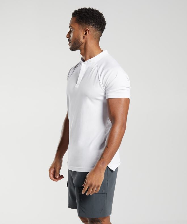 Gymshark polo de jour de repos pour les déplacements domicile-travail blanc Hommes 6HF28590
