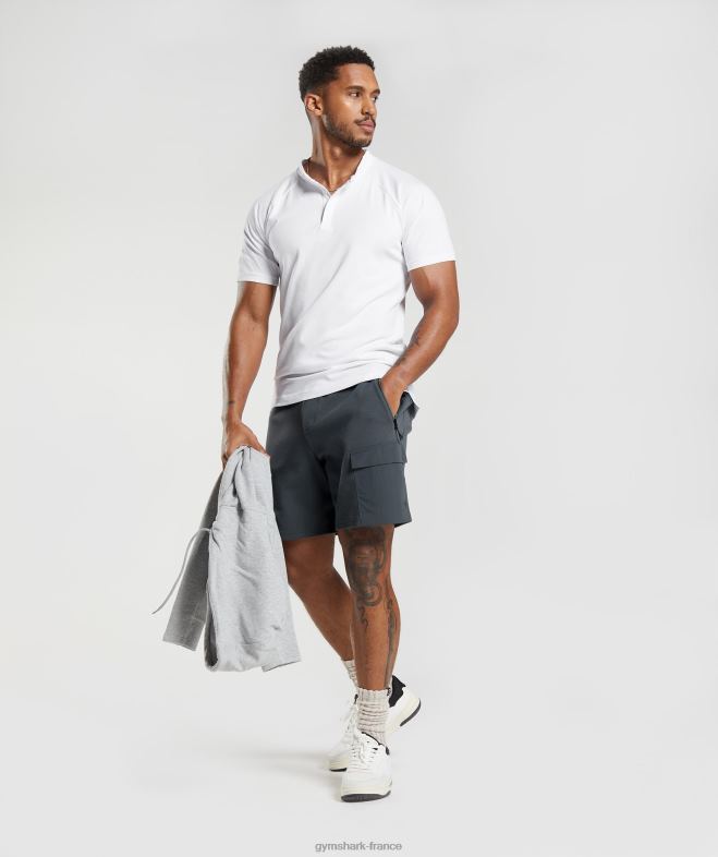 Gymshark polo de jour de repos pour les déplacements domicile-travail blanc Hommes 6HF28590