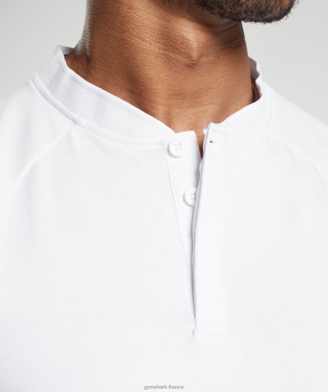 Gymshark polo de jour de repos pour les déplacements domicile-travail blanc Hommes 6HF28590