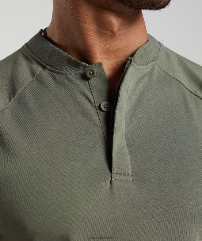Gymshark polo de jour de repos pour les déplacements domicile-travail olive poussiéreuse Hommes 6HF28783
