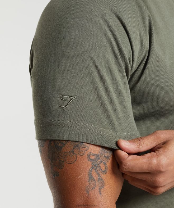 Gymshark polo de jour de repos pour les déplacements domicile-travail olive poussiéreuse Hommes 6HF28783