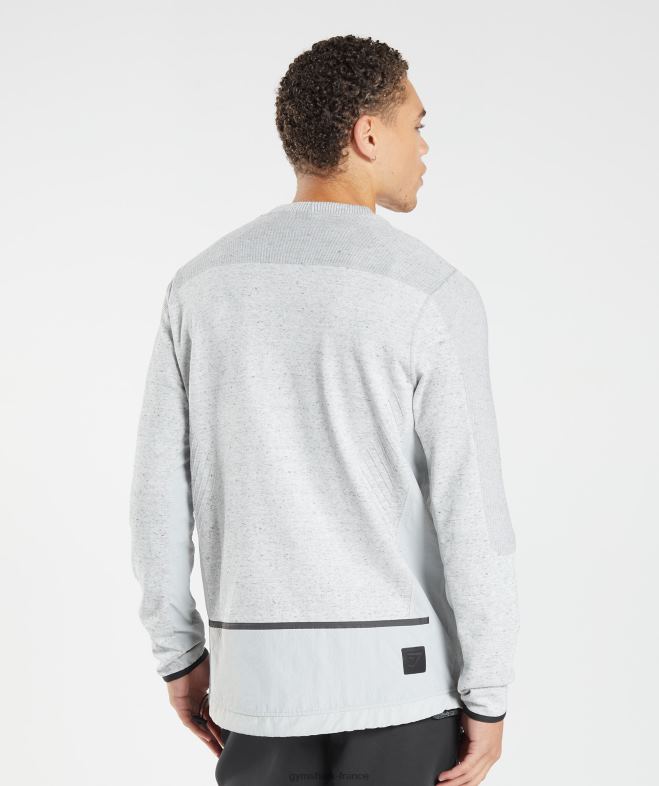 Gymshark reprendre l\équipage chiné gris clair Hommes 6HF28818
