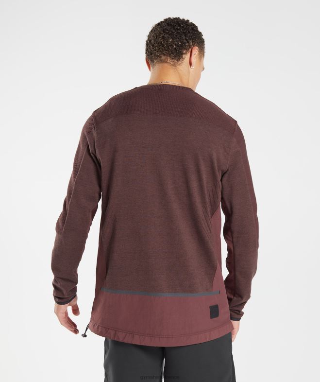 Gymshark reprendre l\équipage marne brun cerise Hommes 6HF28839