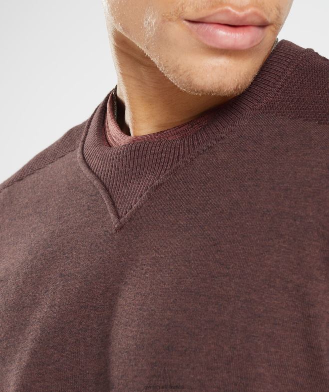 Gymshark reprendre l\équipage marne brun cerise Hommes 6HF28839