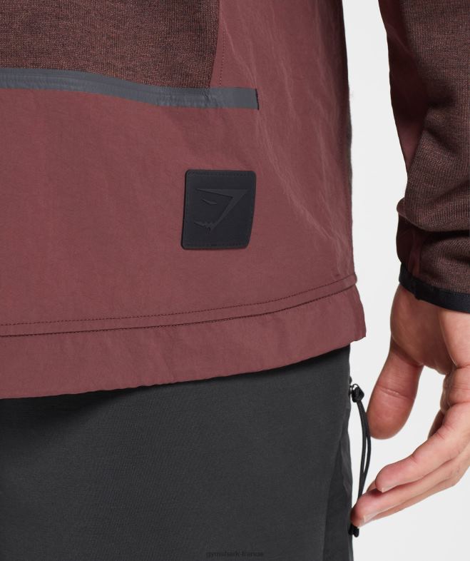 Gymshark reprendre l\équipage marne brun cerise Hommes 6HF28839