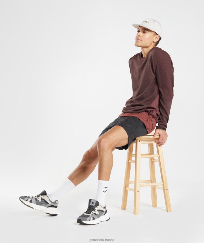 Gymshark reprendre l\équipage marne brun cerise Hommes 6HF28839