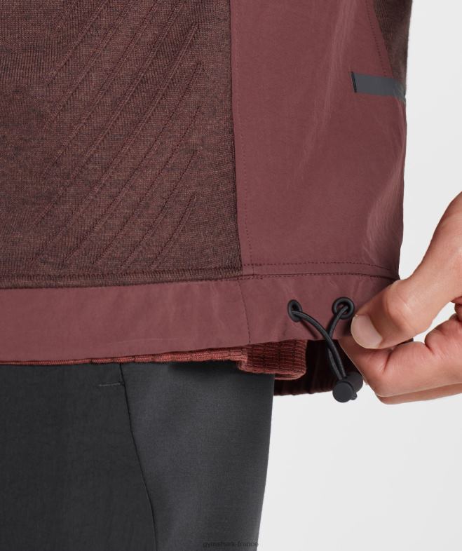 Gymshark reprendre l\équipage marne brun cerise Hommes 6HF28839