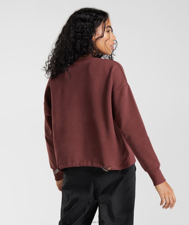 Gymshark reprendre l\équipe de transpiration brun cerise femmes 6HF28391