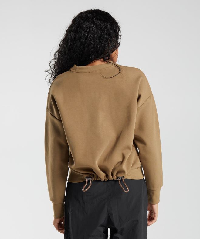 Gymshark reprendre l\équipe de transpiration flaque d\eau marron femmes 6HF28396