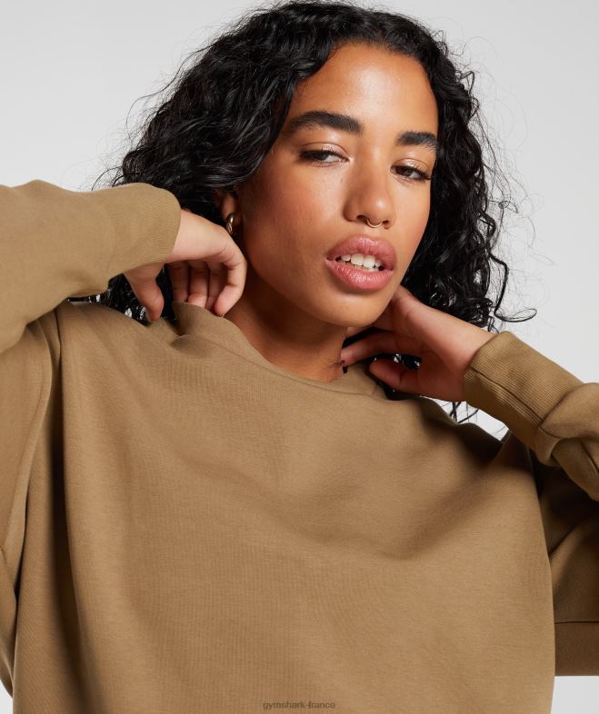 Gymshark reprendre l\équipe de transpiration flaque d\eau marron femmes 6HF28396