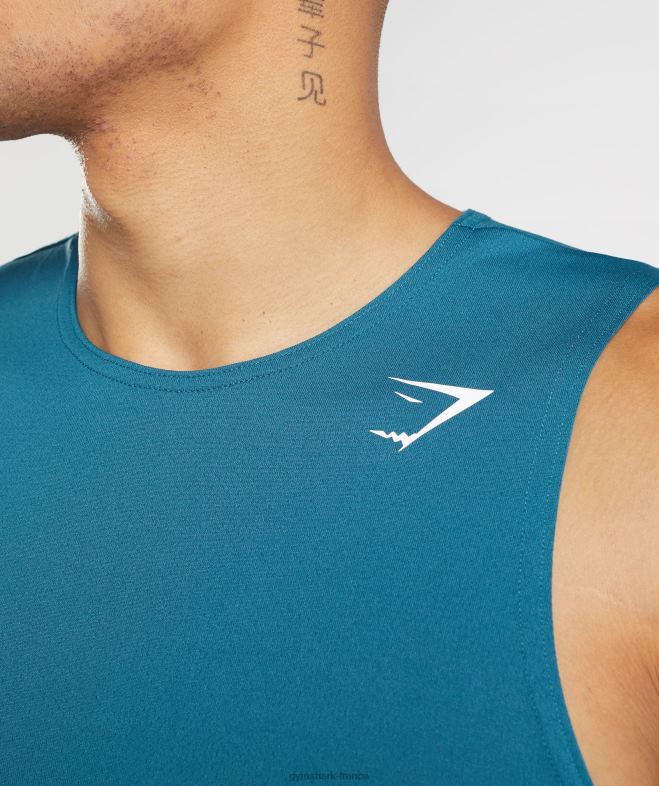 Gymshark réservoir d\arrivée bleu atlantique Hommes 6HF28934