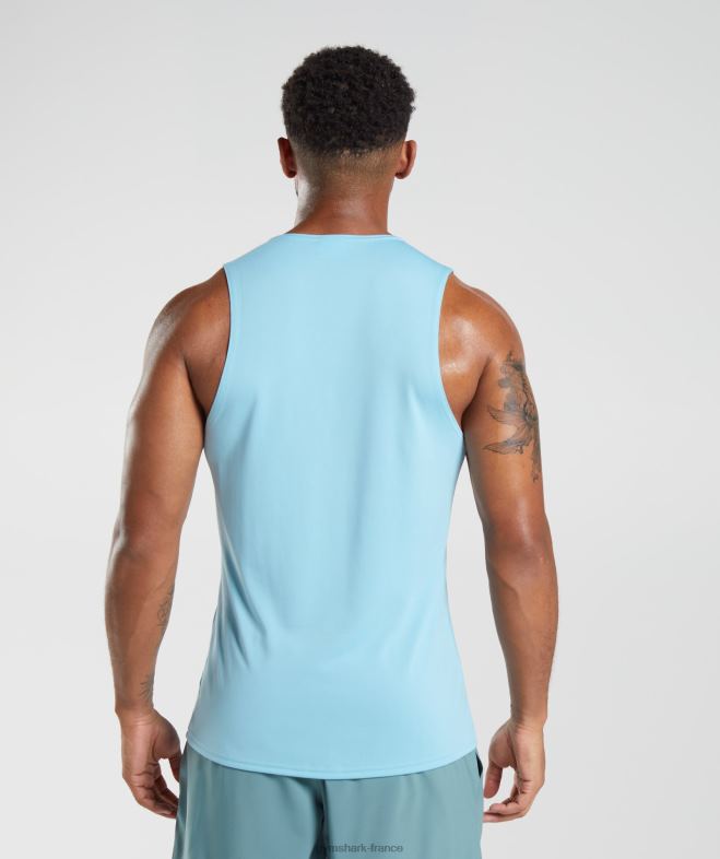 Gymshark réservoir d\arrivée bleu iceberg Hommes 6HF28965