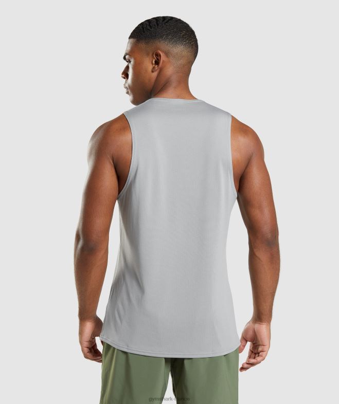 Gymshark réservoir d\arrivée gris fumé Hommes 6HF28953