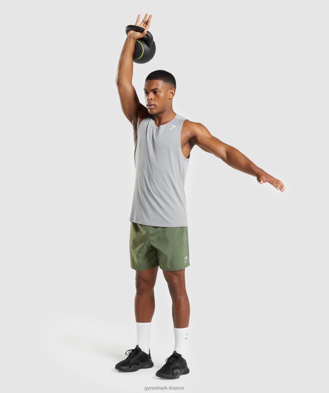 Gymshark réservoir d\arrivée gris fumé Hommes 6HF28953