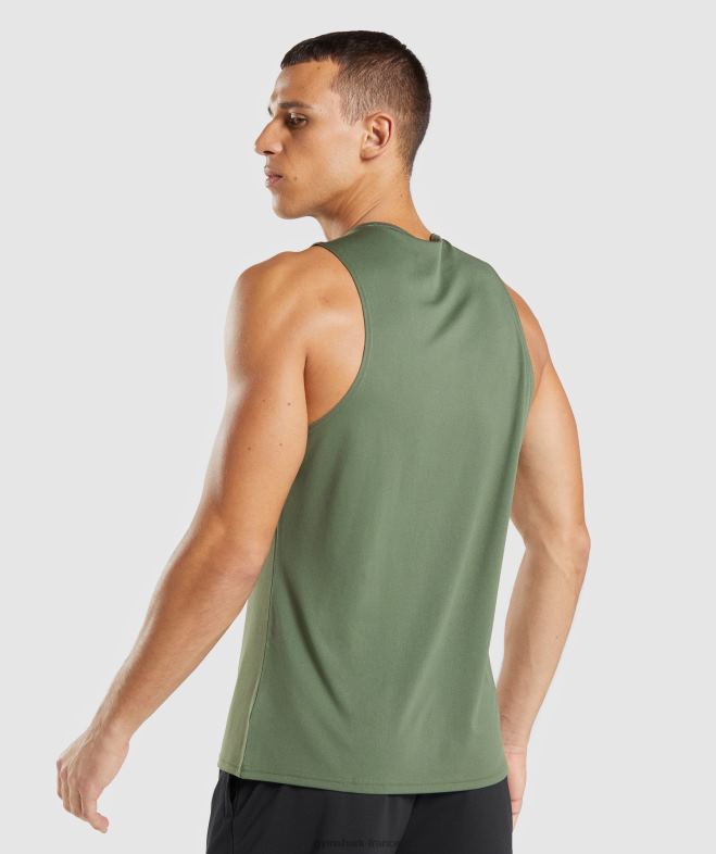 Gymshark réservoir d\arrivée noyau d\olive Hommes 6HF28892