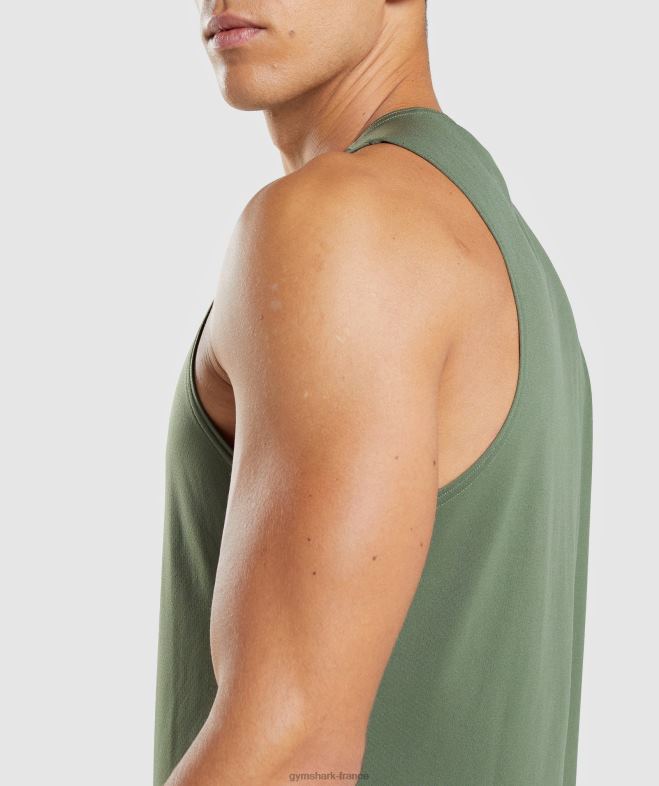 Gymshark réservoir d\arrivée noyau d\olive Hommes 6HF28892