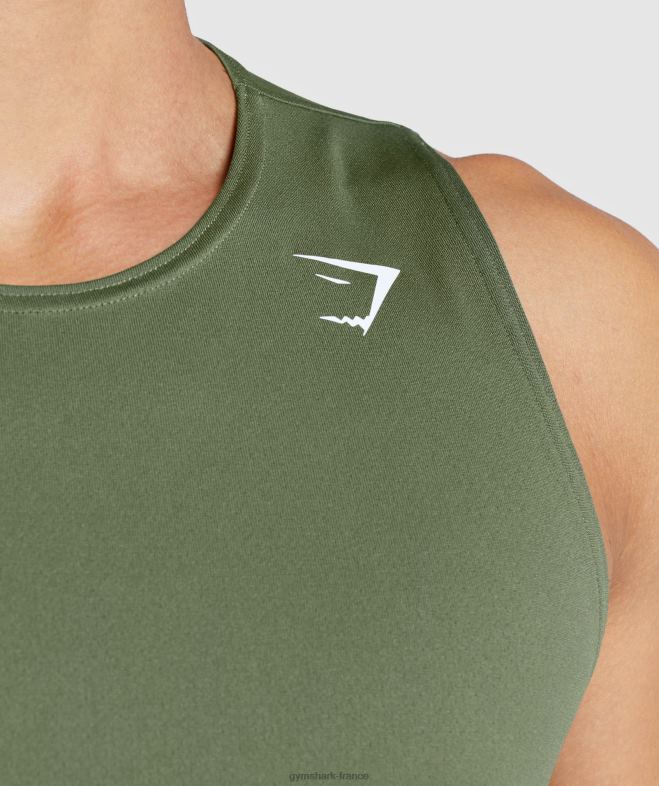 Gymshark réservoir d\arrivée noyau d\olive Hommes 6HF28892