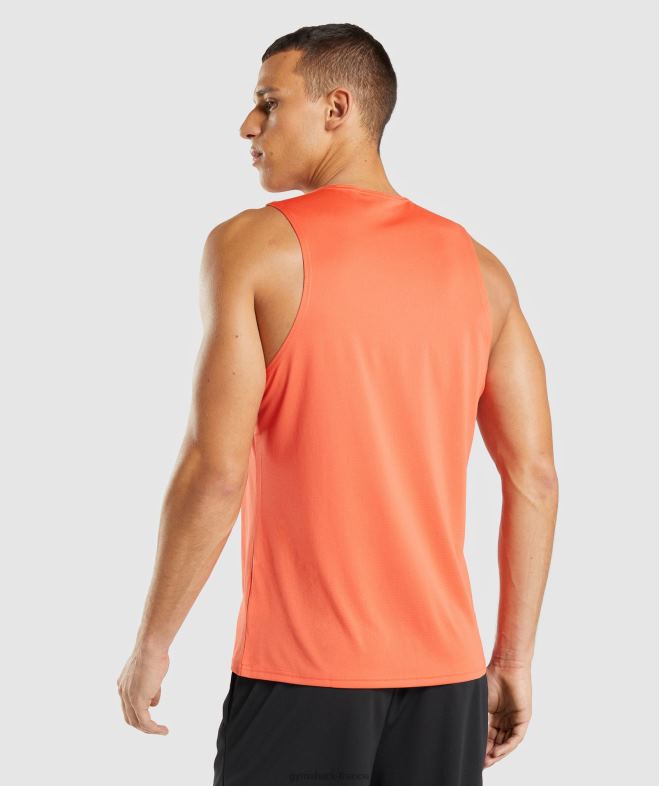 Gymshark réservoir d\arrivée papaye orange Hommes 6HF28969