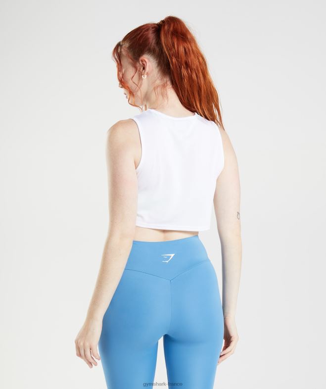 Gymshark réservoir de récolte d\entraînement blanc femmes 6HF28475