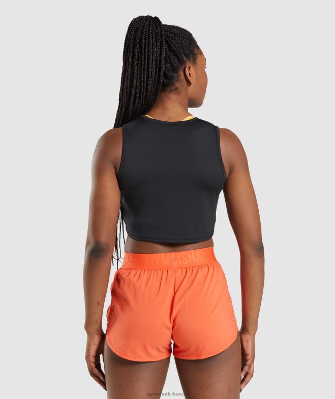 Gymshark réservoir de récolte d\entraînement noir femmes 6HF28421