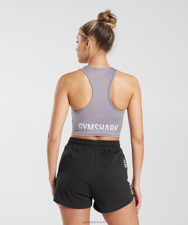 Gymshark réservoir de récolte fractionnée lavande ardoise femmes 6HF28506