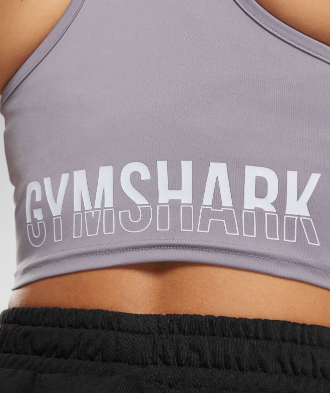 Gymshark réservoir de récolte fractionnée lavande ardoise femmes 6HF28506