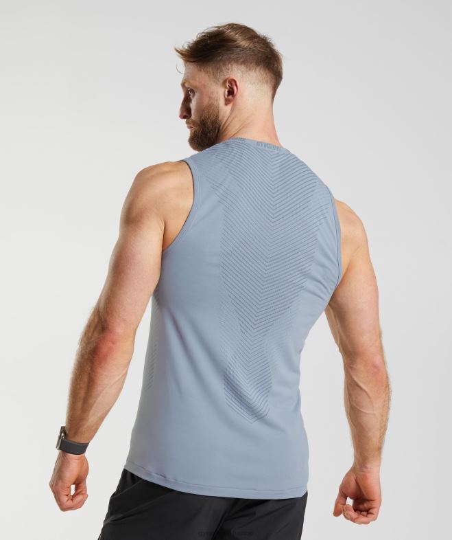 Gymshark réservoir de sommet gris dérive/bleu soir Hommes 6HF28971