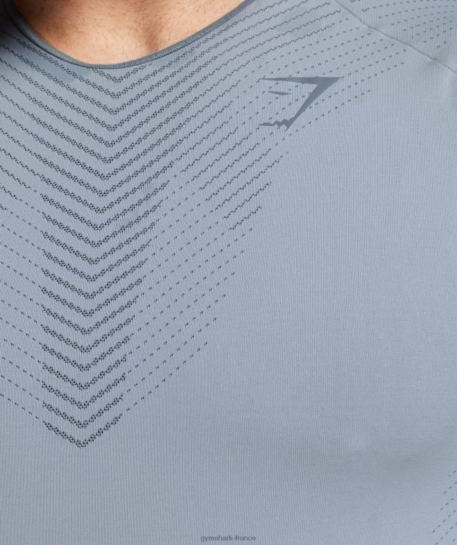 Gymshark réservoir de sommet gris dérive/bleu soir Hommes 6HF28971
